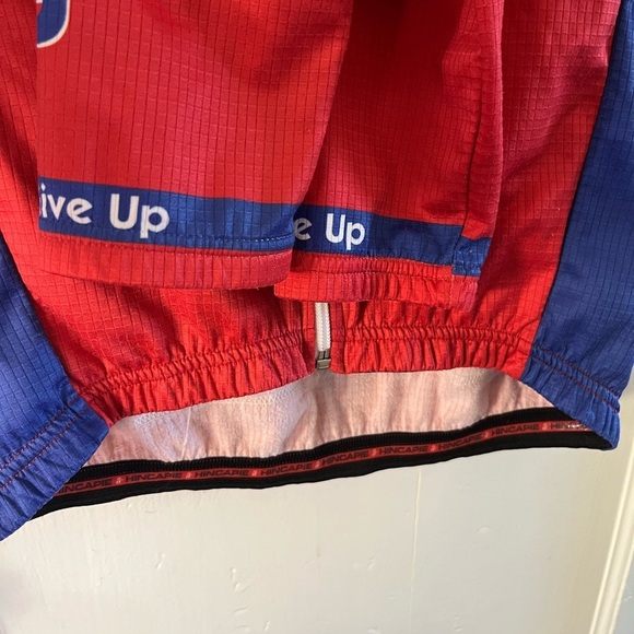 Hincapie Team Clover Cycling Jersey Red Blue Full Zip Long Sleeve Size M - Picture 7 of 14